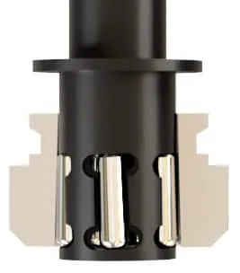 Self-feeding (S) external burnishing tool — helical rollers for manual machines