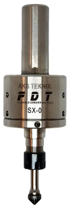 FDT SX0 flexible deburring tool for CNC machining center — spindle activated
