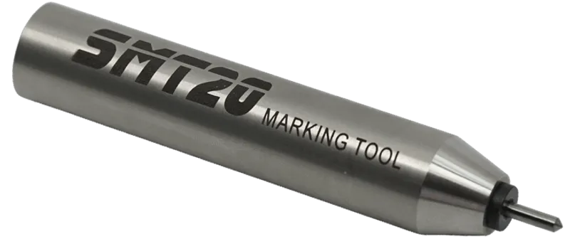 SMT20 scratch marking tool — perspective view showing tool body with SMT20 Marking Tool engraving and carbide needle tip